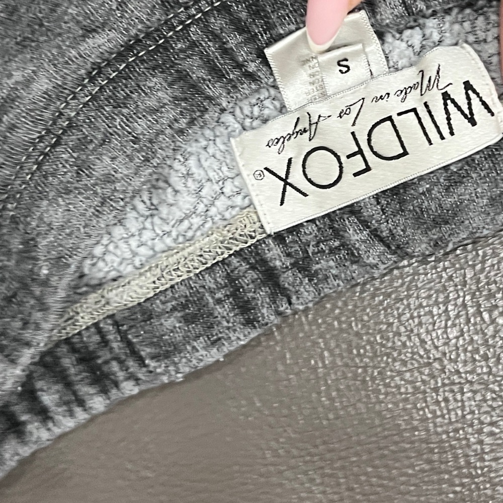 Wildfox Charcoal Sherpa Sweatpants